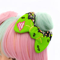 Zombie Decoden Hair Bow Creepy Cute Halloween Hair Accessory
