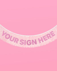 Iridescent Fringe - iridescent foil banner