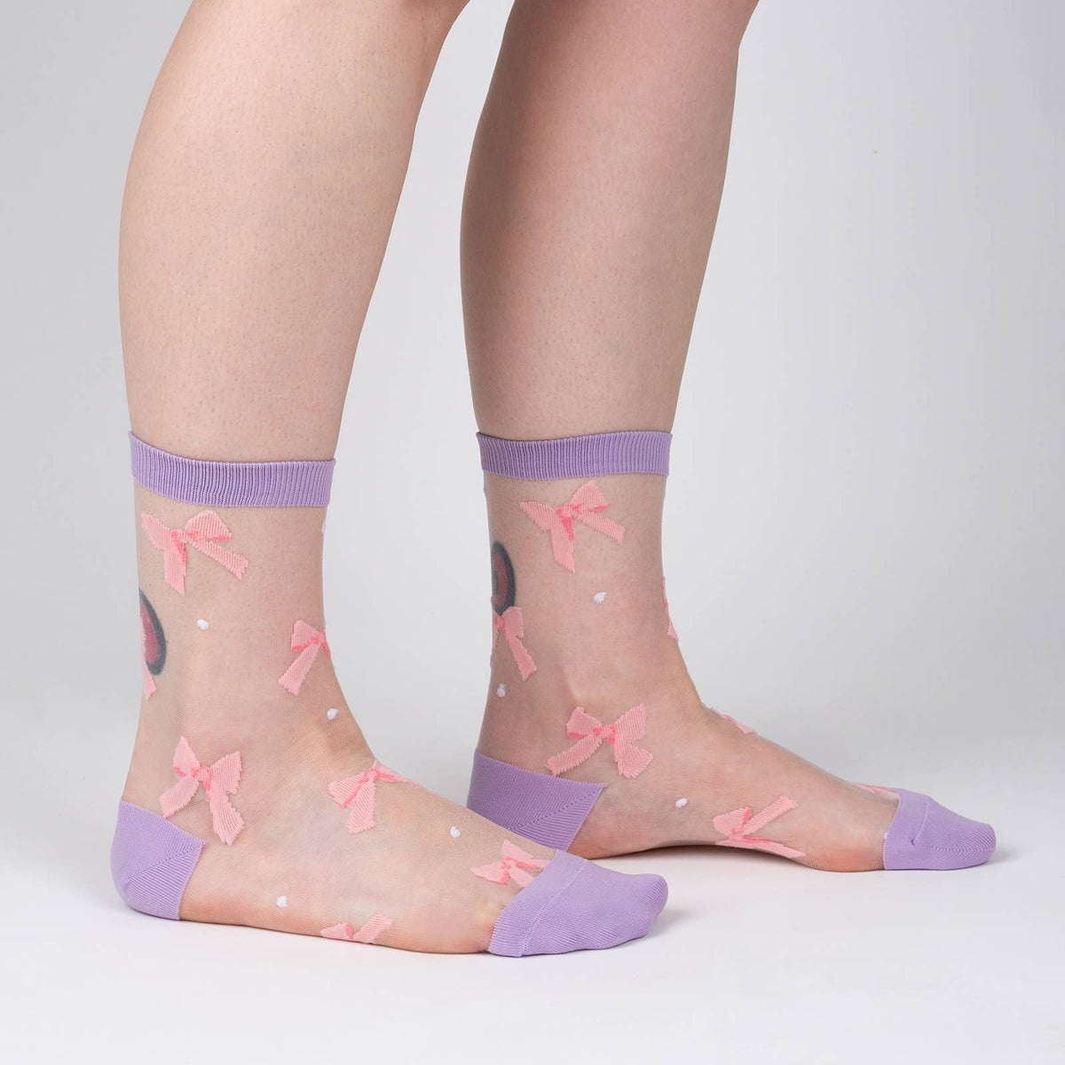 Wrapped in a Bow Sheer Crew Socks