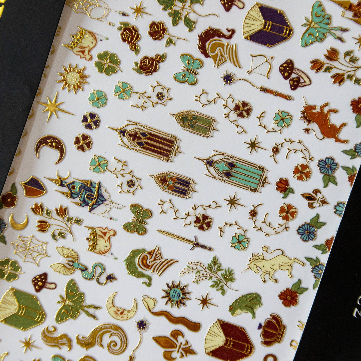 Illuminated Manuscript Medieval Nail Stickers
