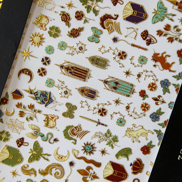 Illuminated Manuscript Medieval Nail Stickers