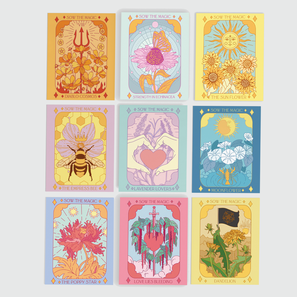Diablo Cosmos Botanical Tarot Greeting Card