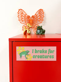 I Brake For Creatures Car Magnet