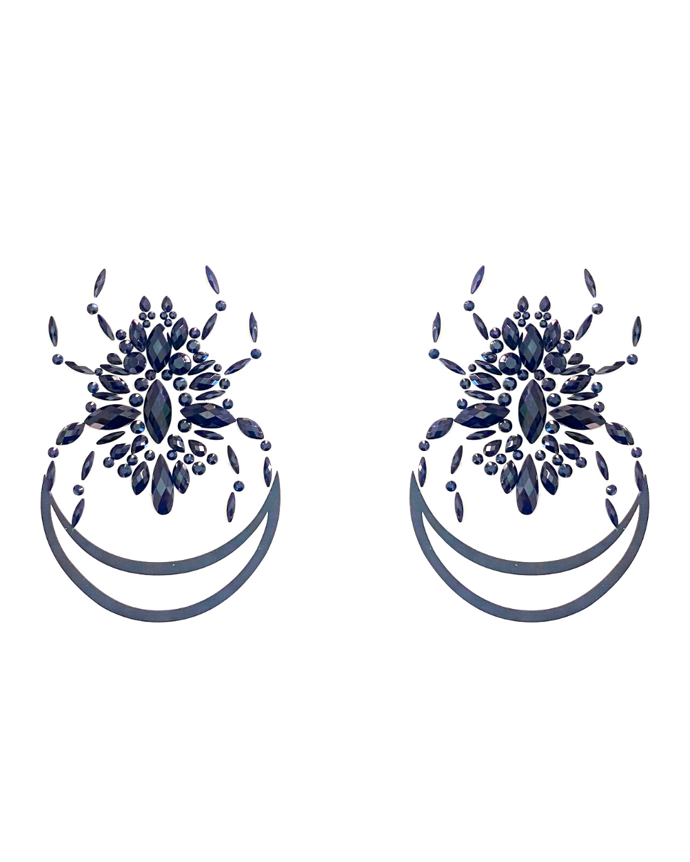 Dream Weaver - Black Spider Body Jewel Sticker Pasties