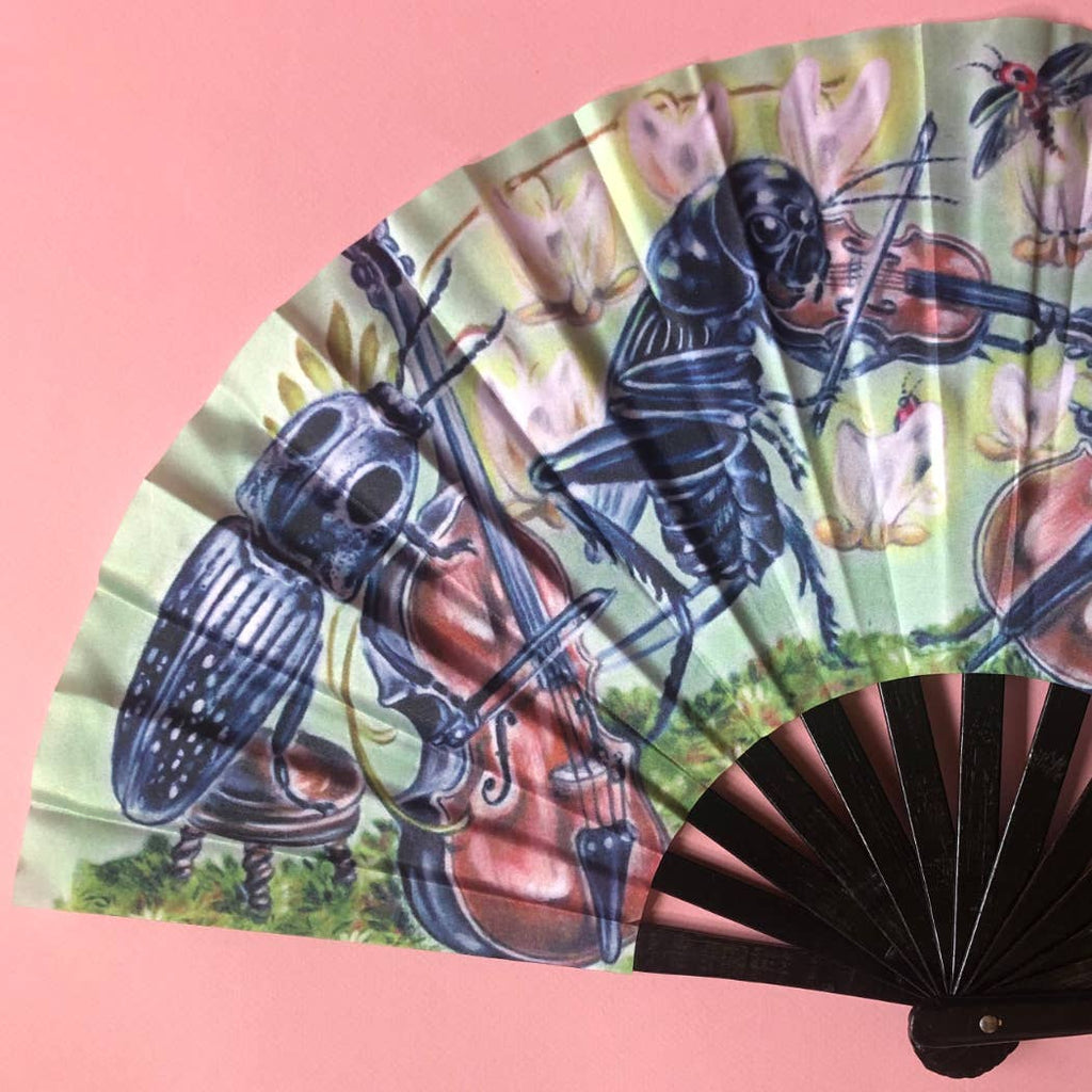 "Hexapoda Quartet" Fabric Hand Fan