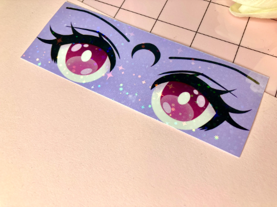 Anime eyes Sailor Moon Holographic Glitter Vinyl Sticker