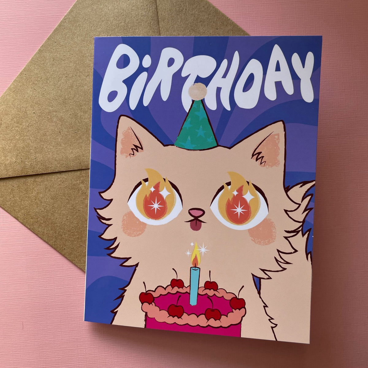 BIRTHDAY CAT CARD