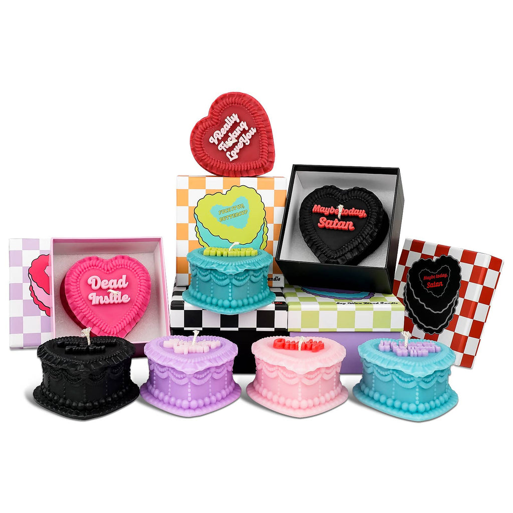 Fuck Around and Find Out Heart Candle (funny cake candle)