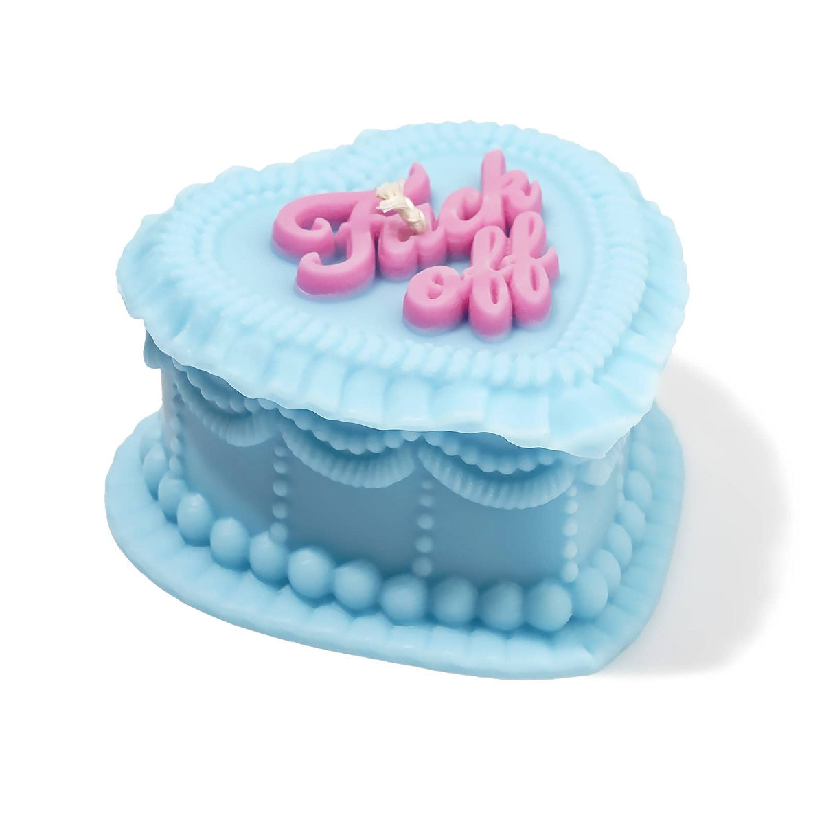 Fuck Off Heart Candle (kitsch, kitschy, funny gift)