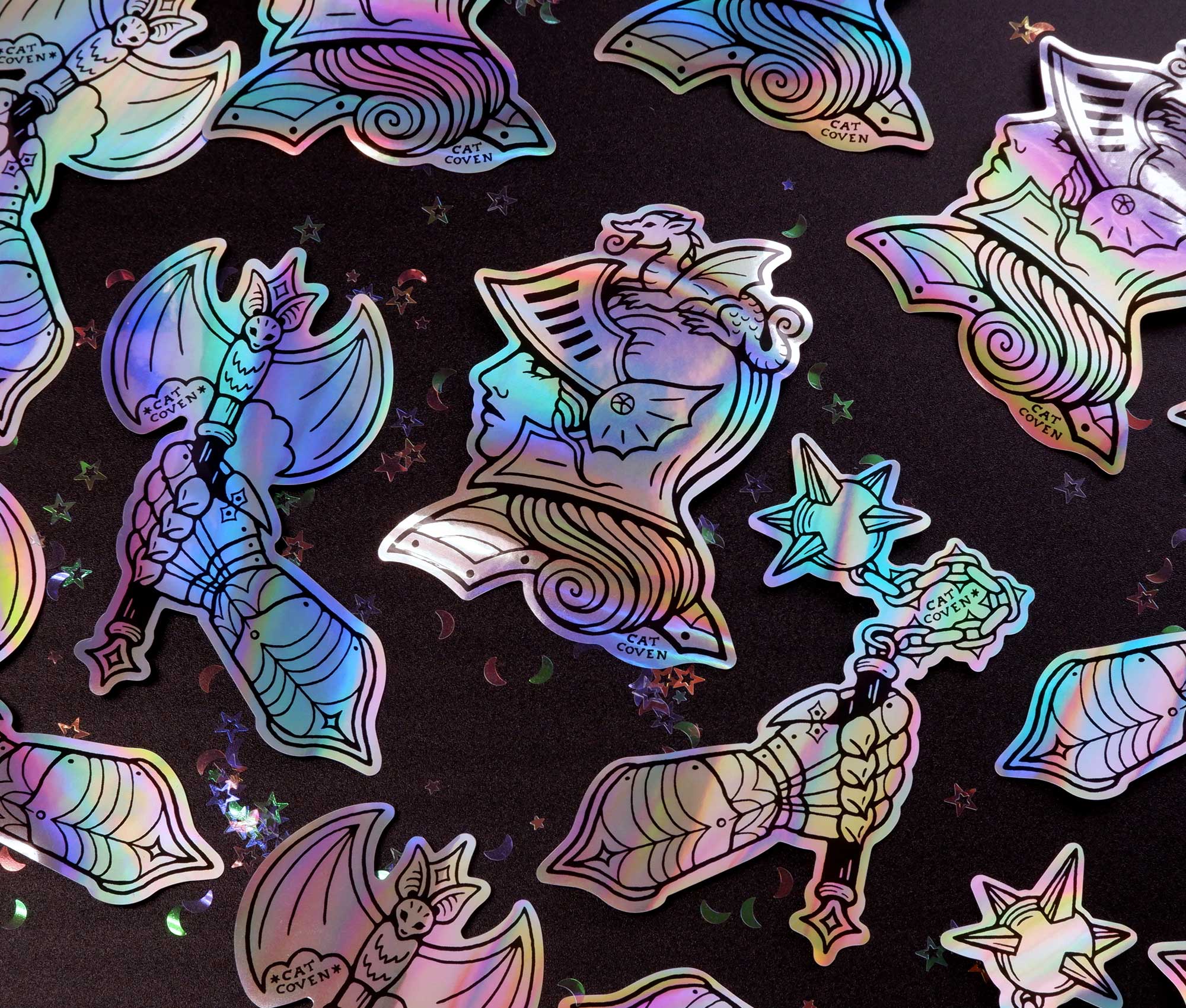 Flail & Gauntlet - Holographic Sticker