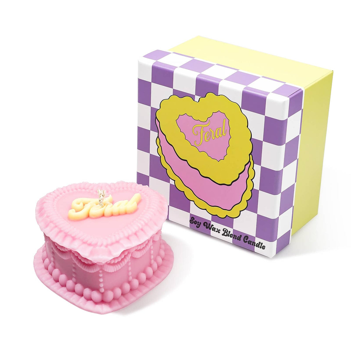 Feral Heart Candle (kitsch, funny gift, cake candle)