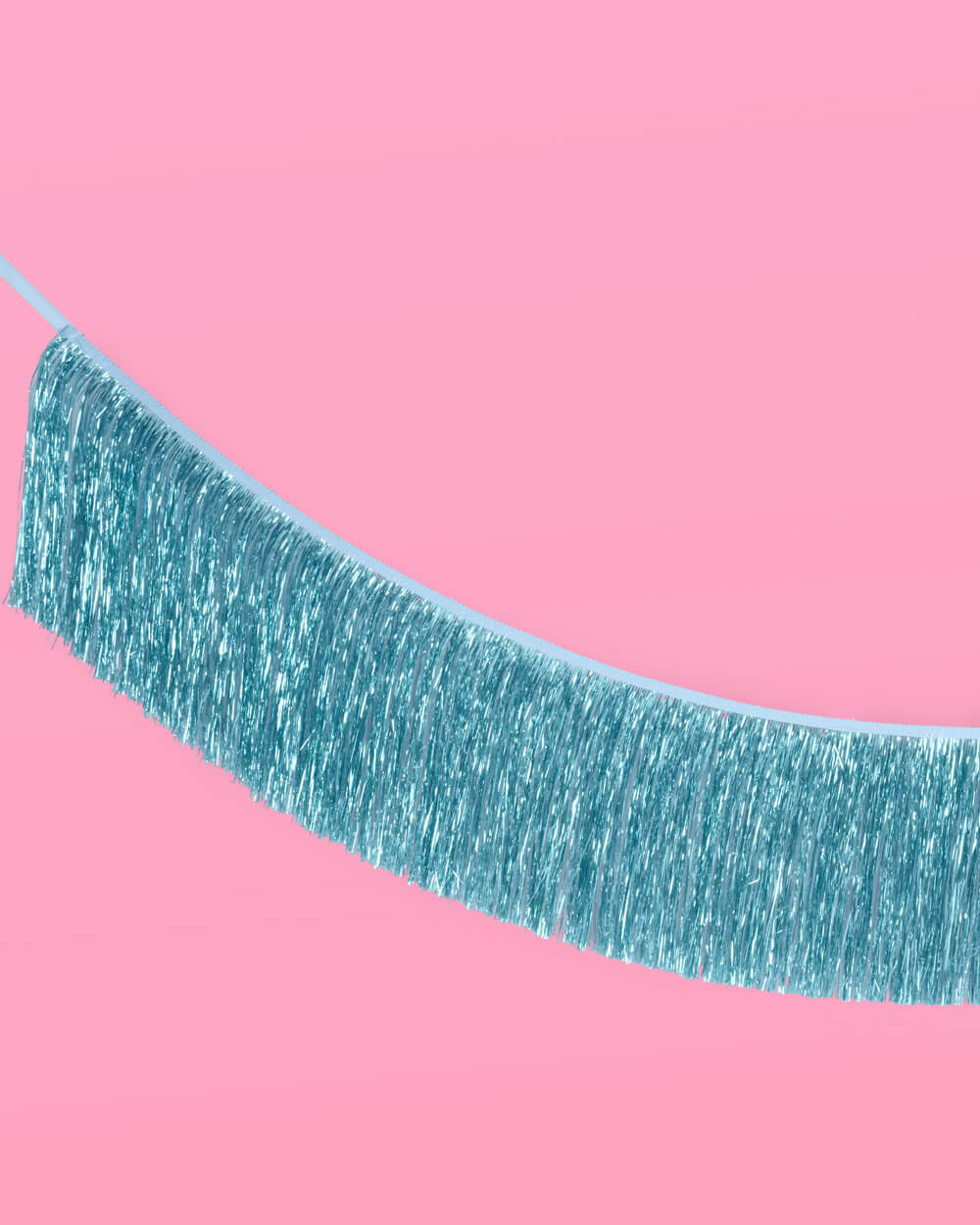 Aquamarine Fringe - blue foil banner