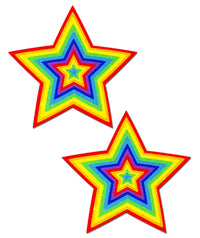 Star: Velvet Rainbow Pumping Nipple Pasties by Pastease®