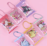 Sanrio Pastel Candy Key Ring Chain-Zipper Charm
