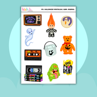 90's Halloween Nostalgia  |Journal| Sticker Sheet