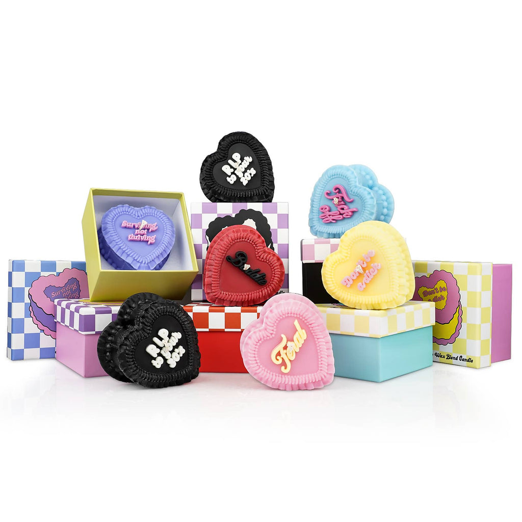 Feral Heart Candle (kitsch, funny gift, cake candle)