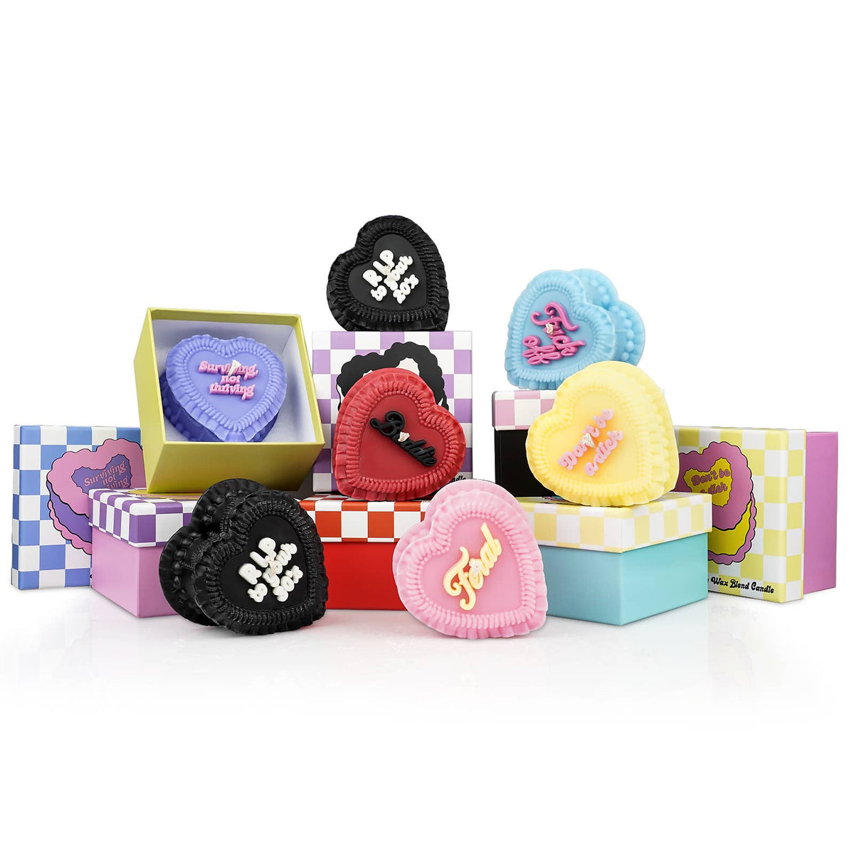 Feral Heart Candle (kitsch, funny gift, cake candle)