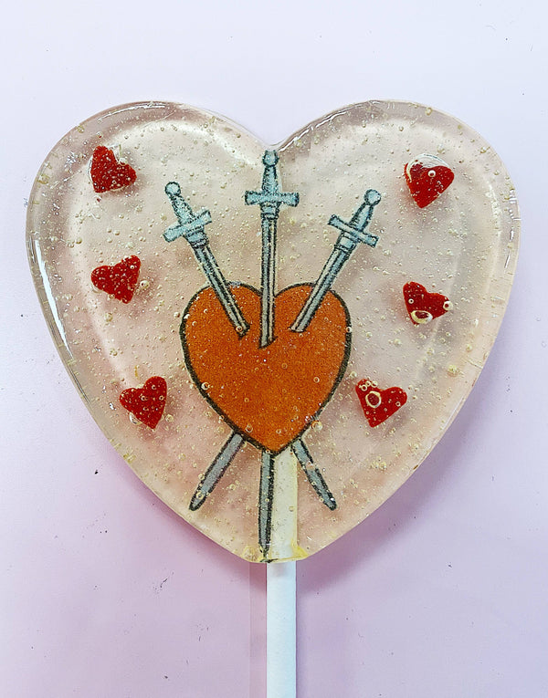 Three of Swords Valentines Day Lollipops 