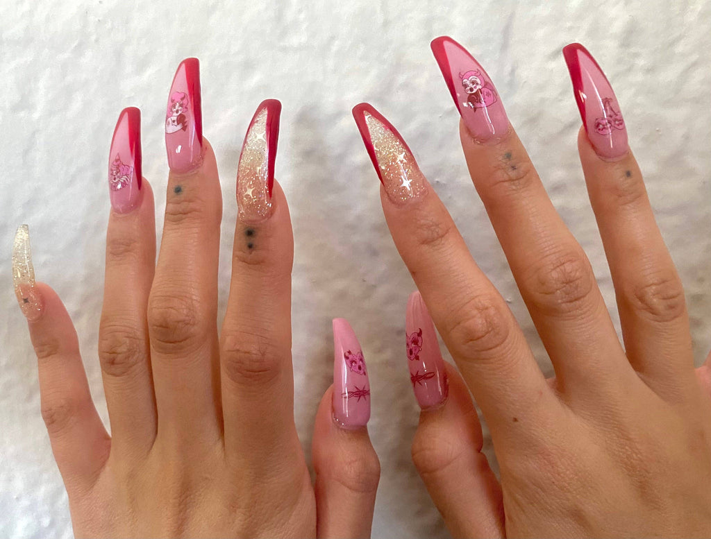 Creepy Gals Lovecore Nail Decal Stickers