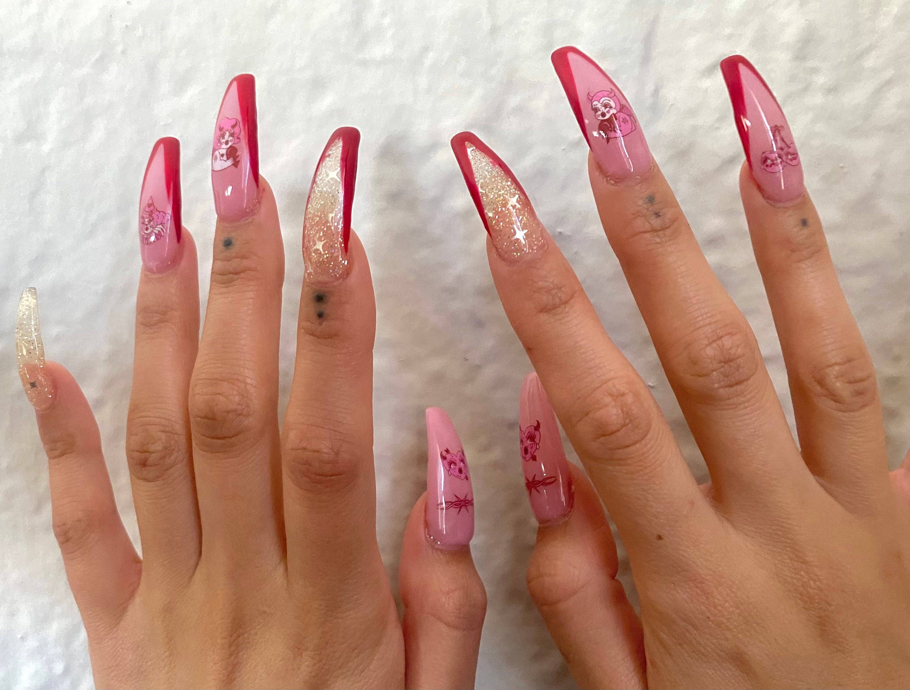 Creepy Gals Lovecore Nail Decal Stickers