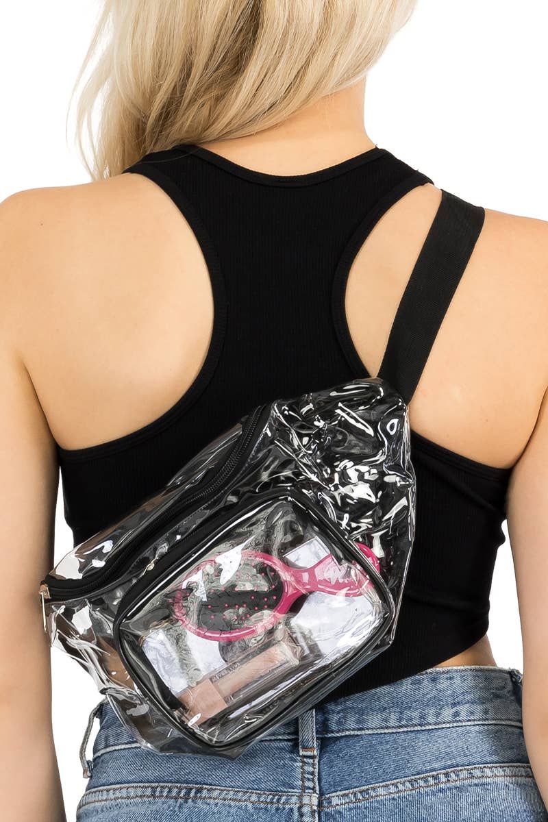 Clear PVC Y2K Fashion Waist Bum Bag Fanny Pack