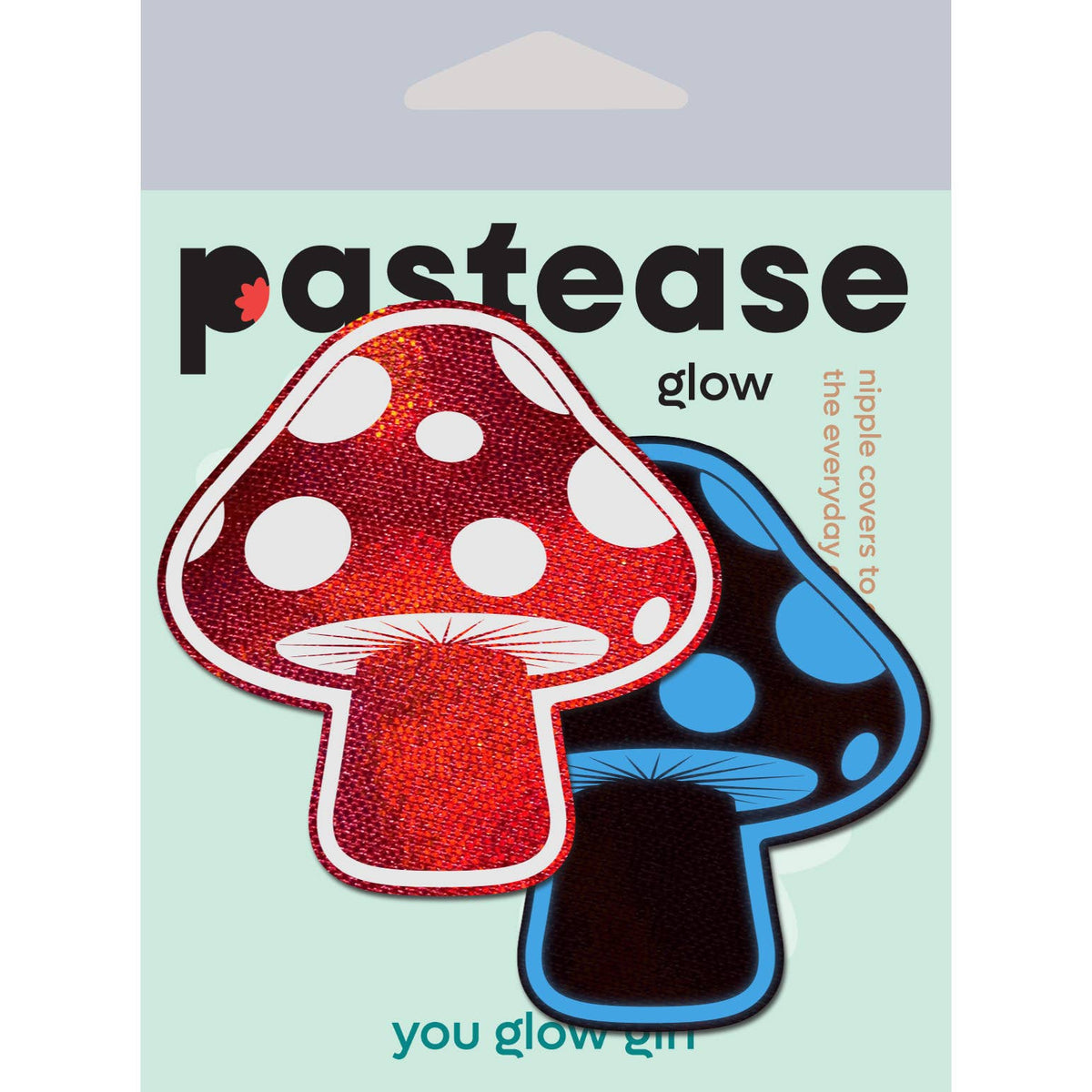 Mushroom: Shiny Red & White Glow-in-the-Dark Shroom Pasties