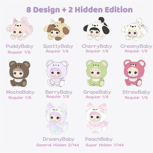 Nommi Baby Series Kawaii Plush Doll Hanger Blind Box (1pc)