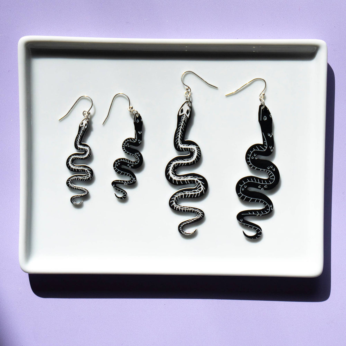 Snake Skeleton Earrings