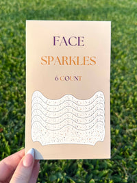 Purple and Gold 6pc Face Sparkles | Face Sparkles