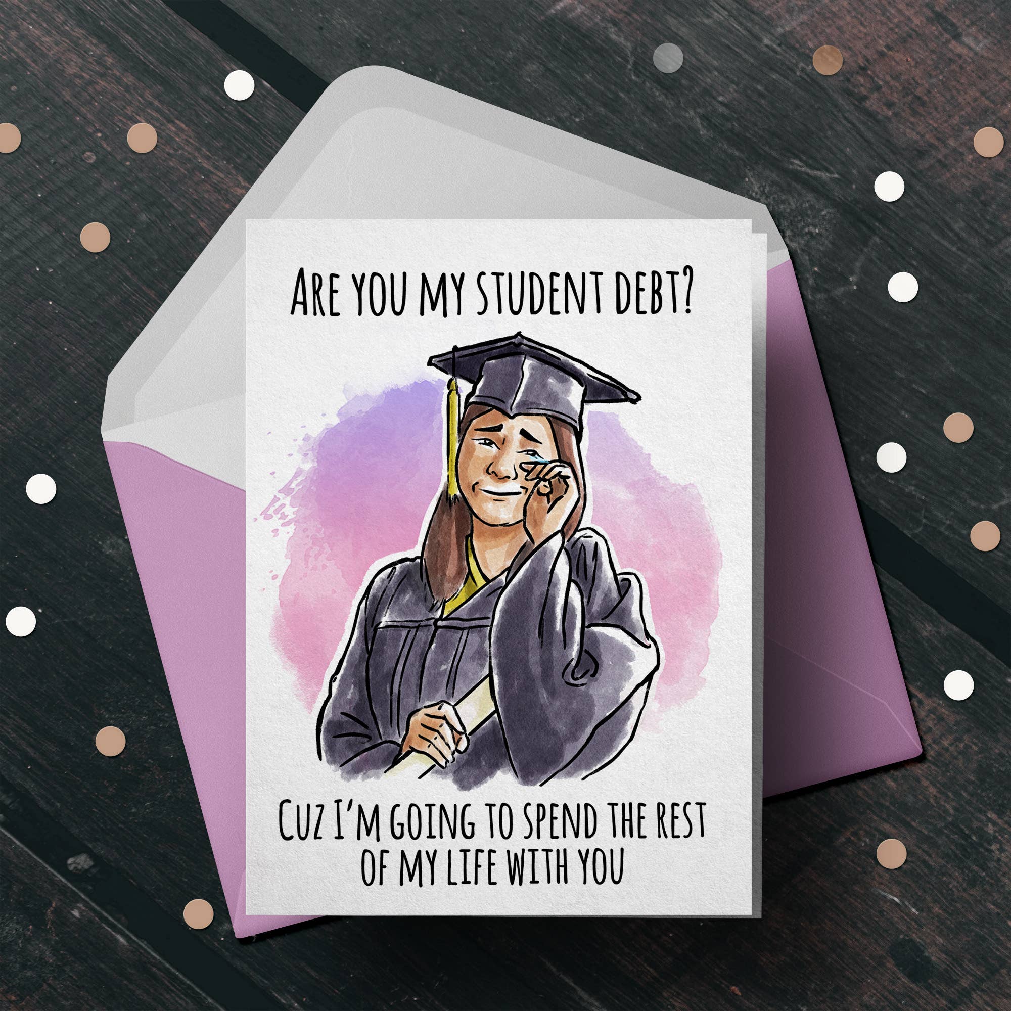 "Rest of my Life" - Funny Student Debt Couples Valentines