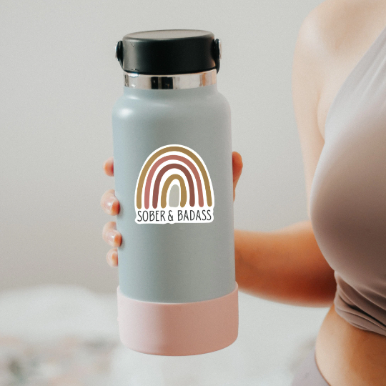 Sober & Badass Sticker