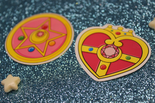 Sailor moon brooch vinyl sticker- moon prism, anime