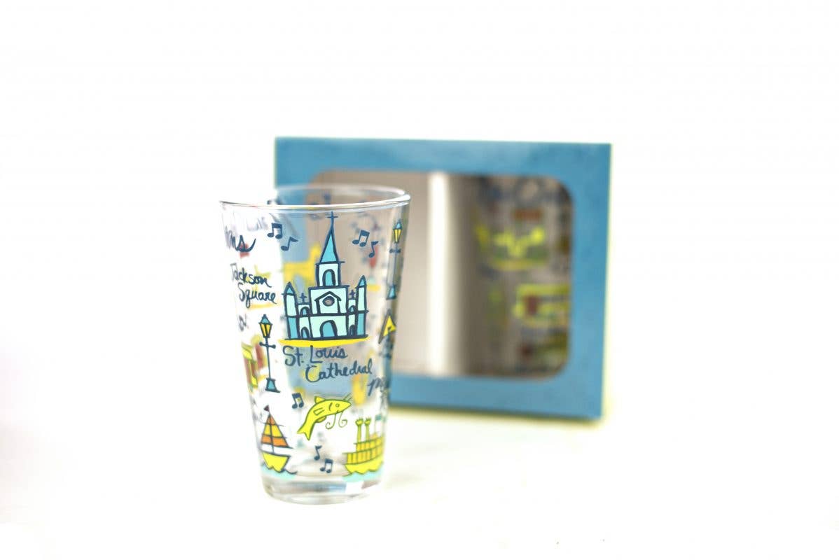 Vintage New Orleans Juice Glasses (Set of 2)