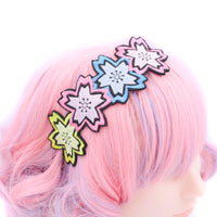 Pop Art Sakura Cherry Blossom Headband - Handmade in the USA