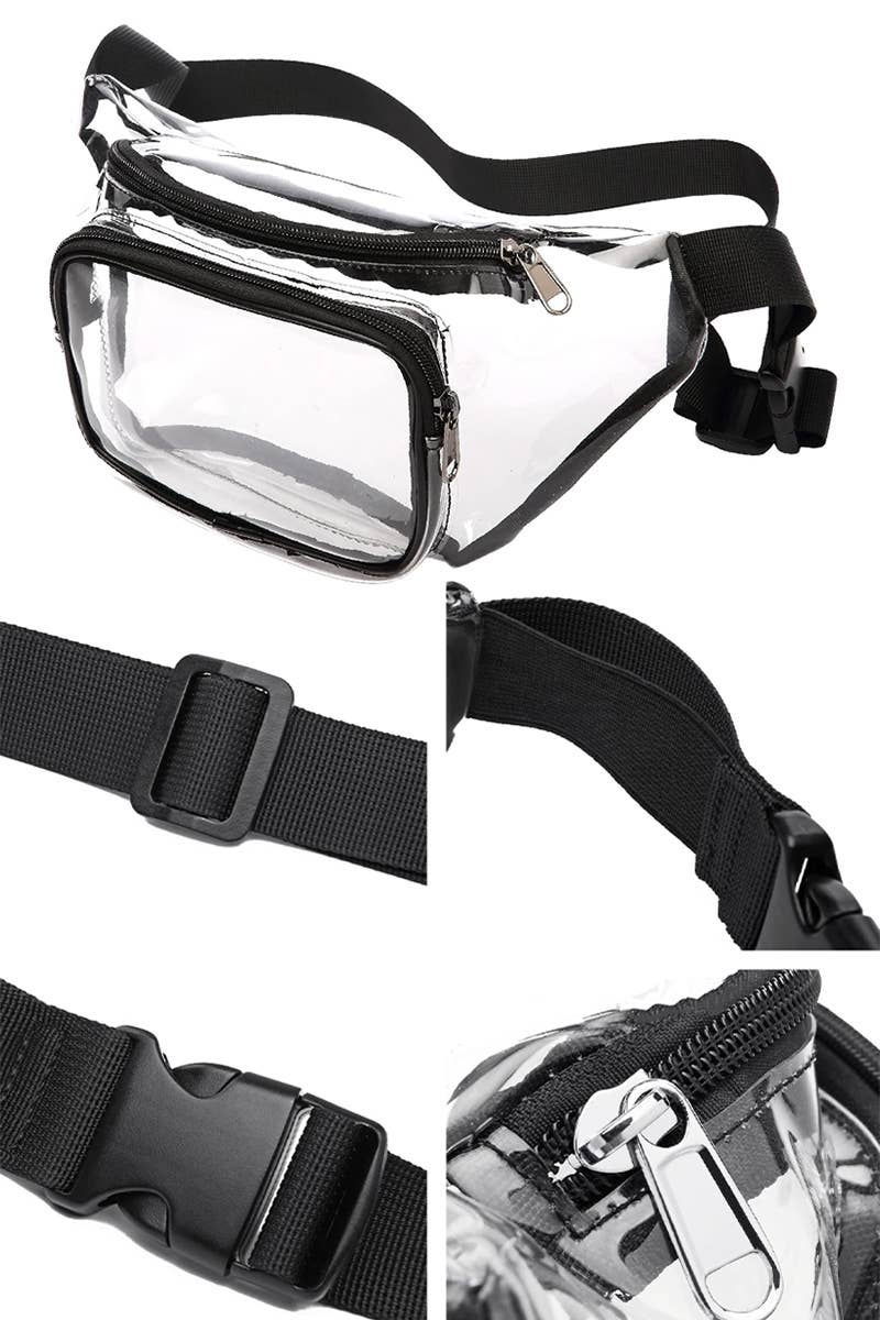 Clear PVC Y2K Fashion Waist Bum Bag Fanny Pack