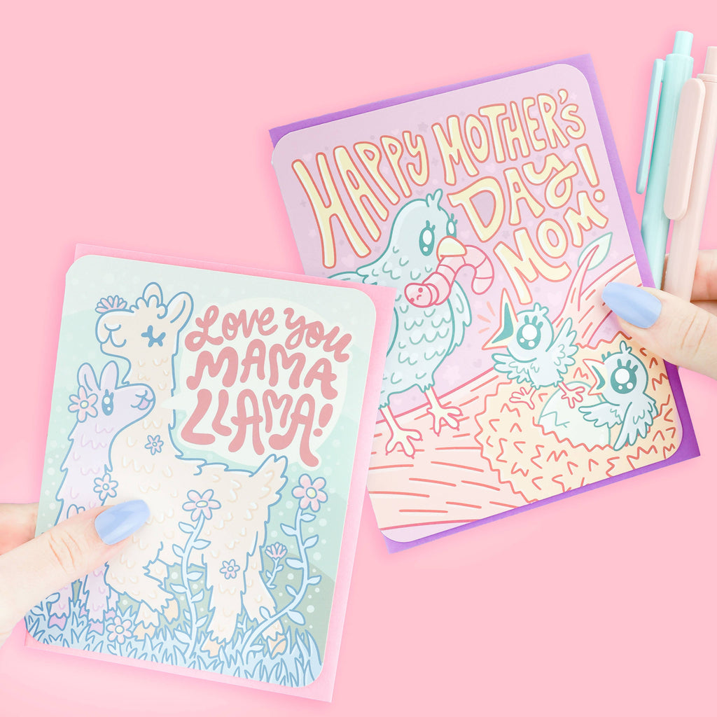 Momma Bird, Cute, Mom Gift, Mother's Day Card with Envelope