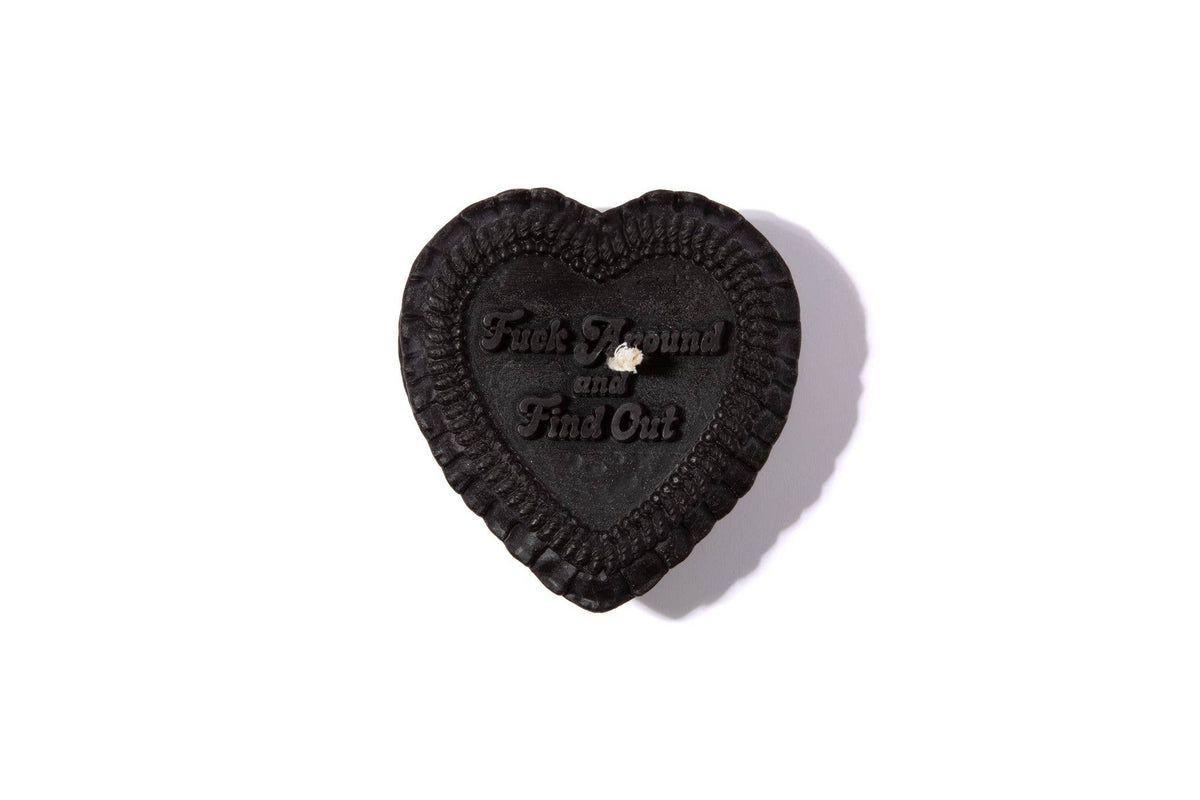 Fuck Around and Find Out Heart Candle (funny cake candle)