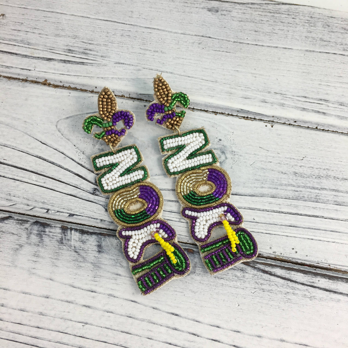 NOLA Mardi Gras Themed Earrings