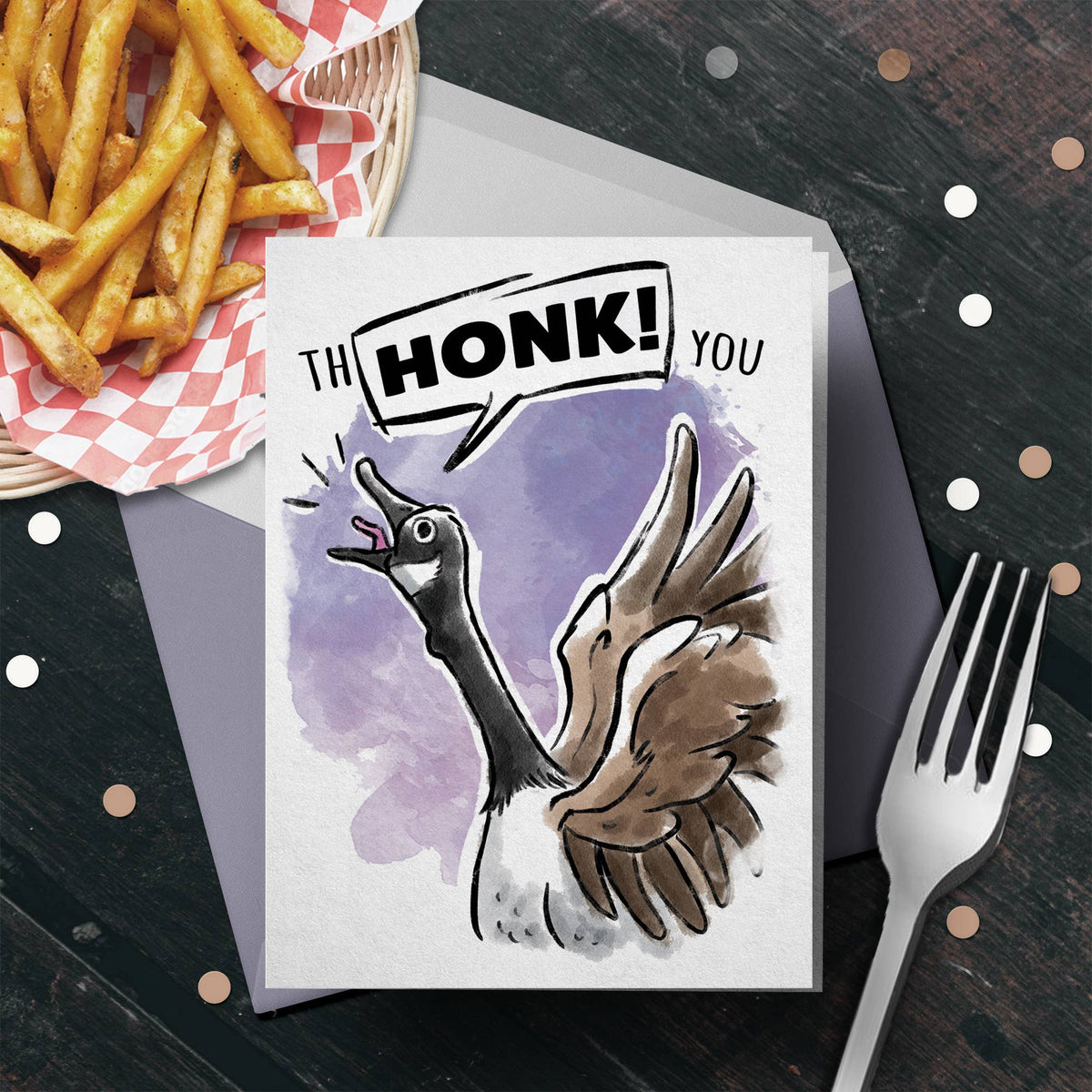 "T-HONK You" Funny Canada Goose Thank You Card for Teachers