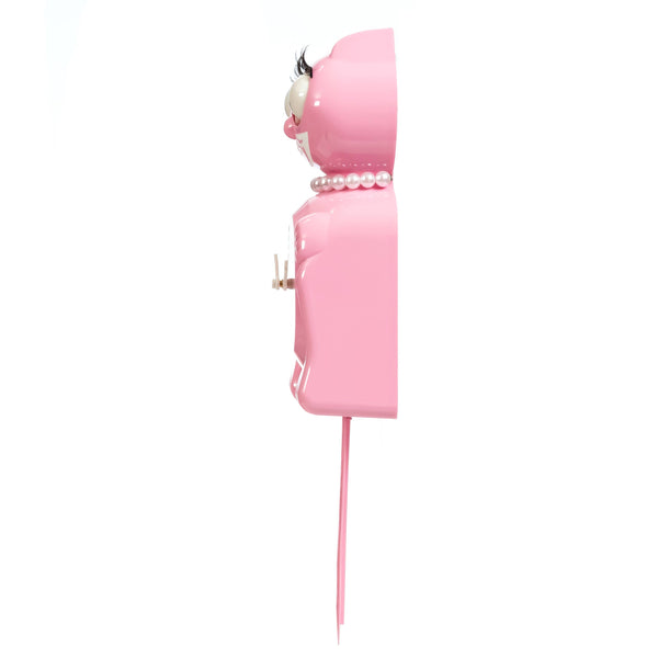 Pink Satin Miss Kitty-Cat Klock (Smaller Size)