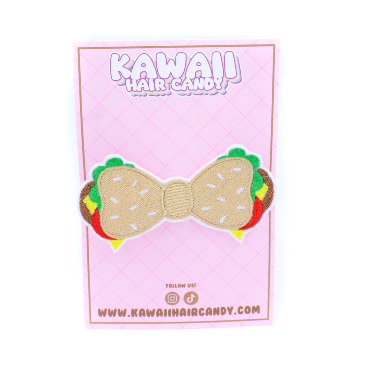 Kawaii Hamburger Hair Bow For Girls