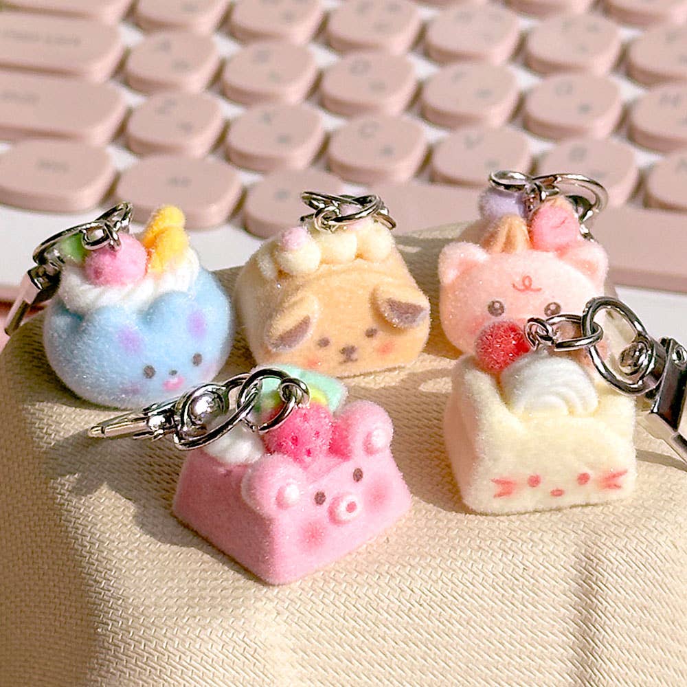 Fuzzy Cake Keychain Blind Box (Random Style)