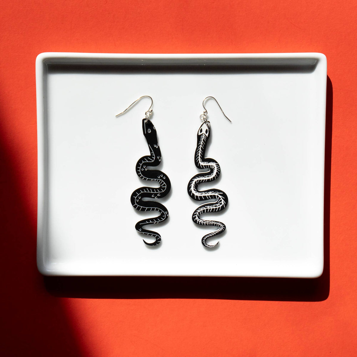 Snake Skeleton Earrings
