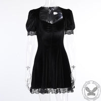 Gothic A Line Polyester Mini Dress