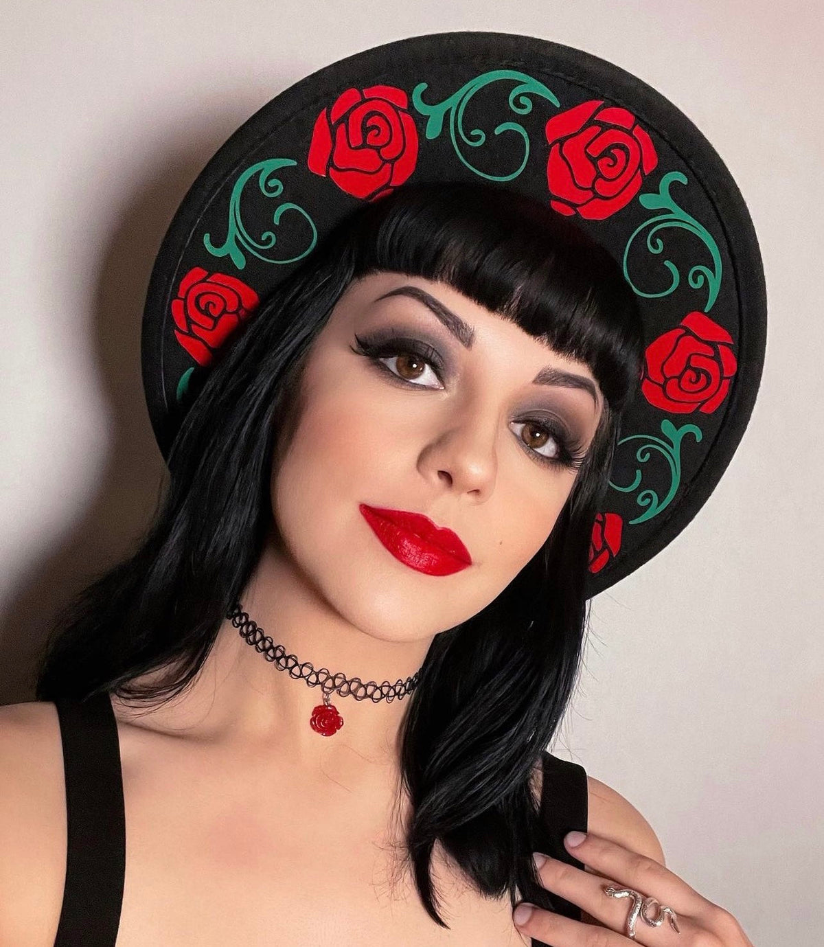 Vegan Felt Hat - Rose Crown