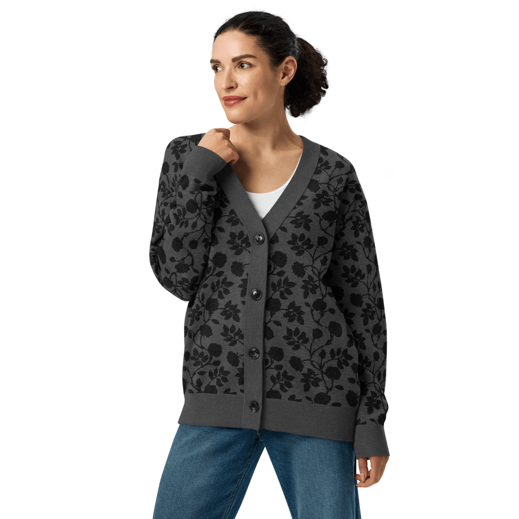 Midnight Bloom Knit Cardigan