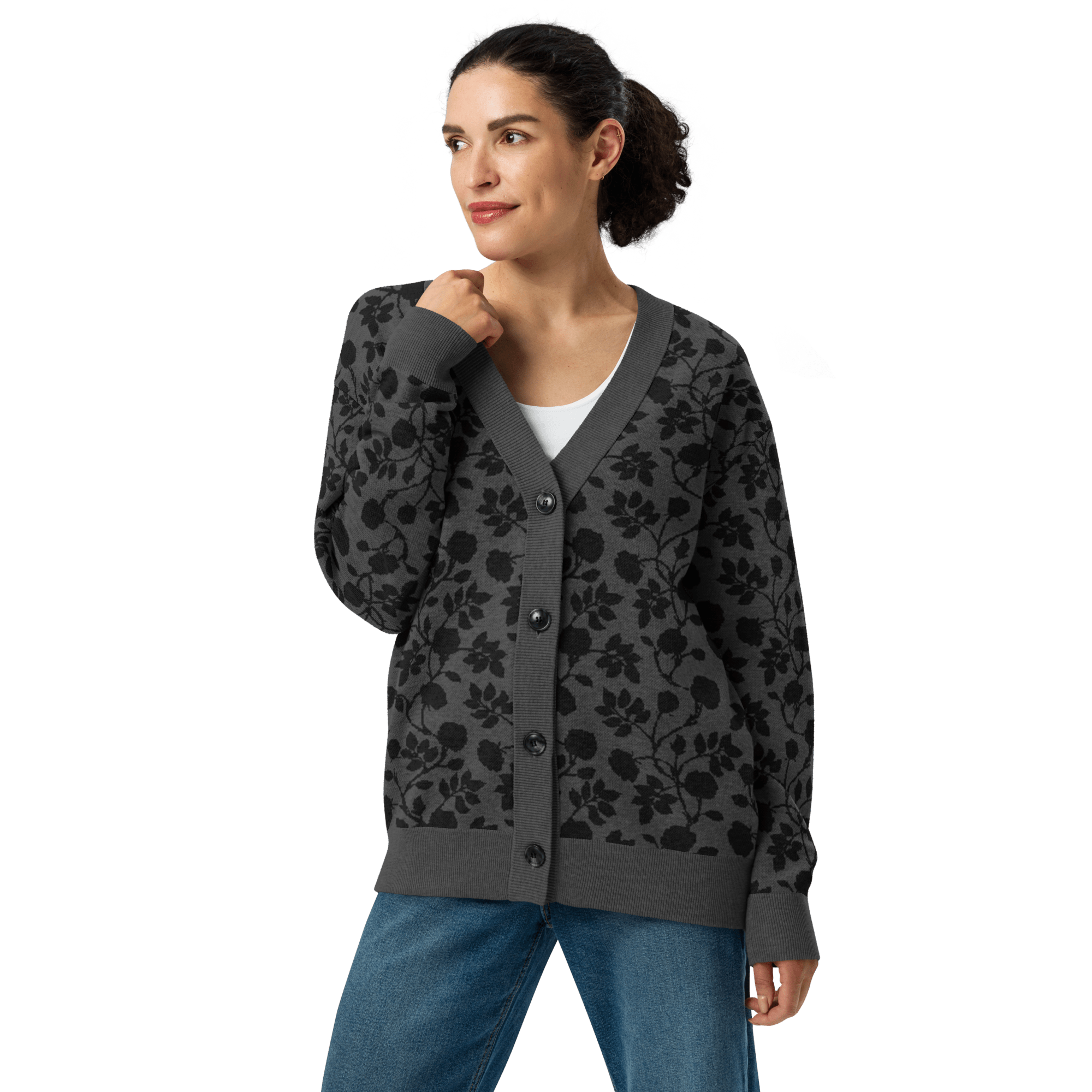 Midnight Bloom Knit Cardigan