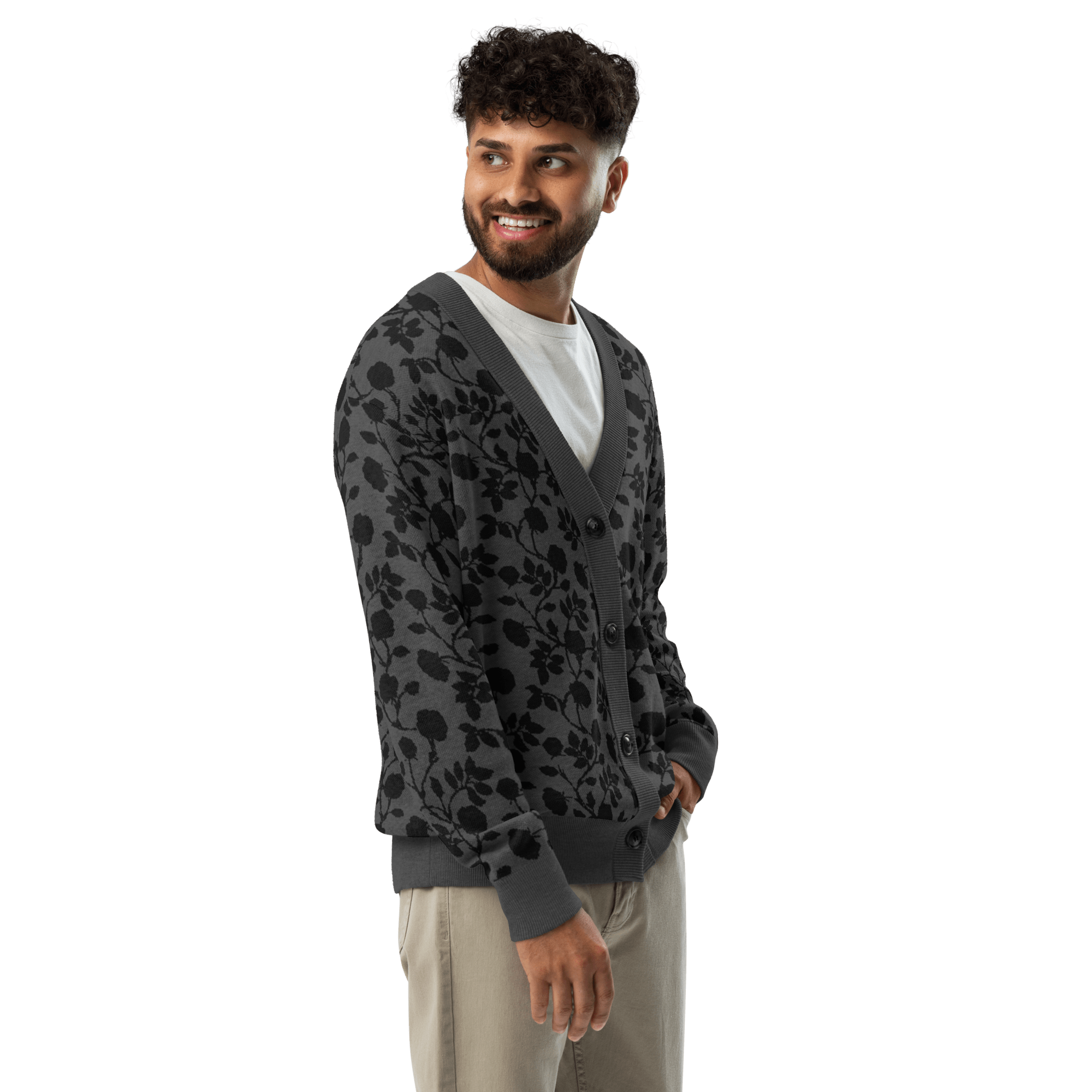 Midnight Bloom Knit Cardigan