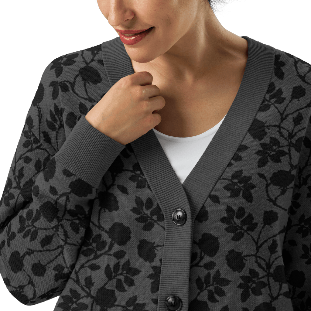 Midnight Bloom Knit Cardigan