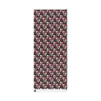 Pink Flowers and Skulls Gift Wrap